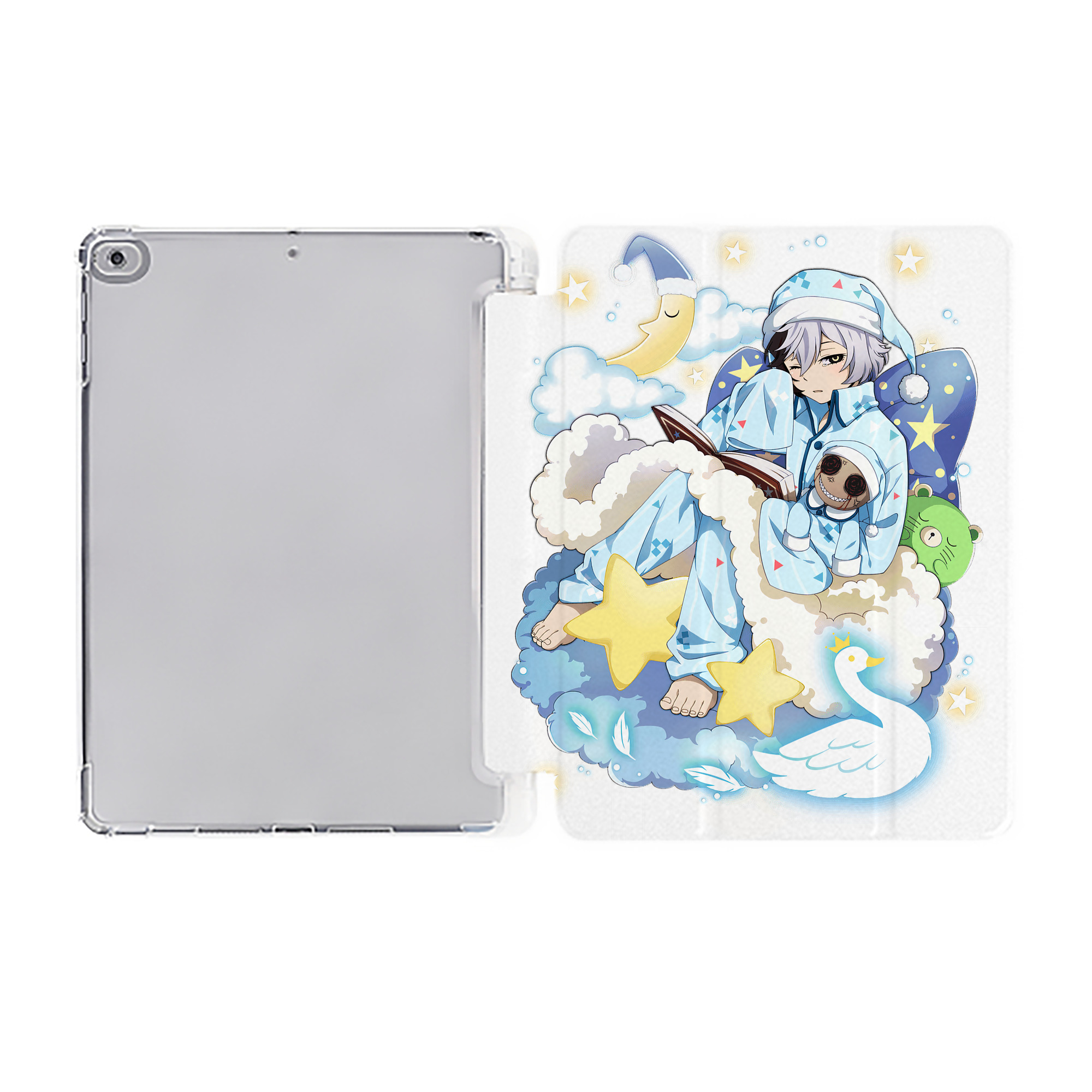 （画像用） 文豪ストレイドッグス Bungo Stray Dogs IPad ケース ペン収納付き 三つ折りスタンド PUレザー×シリコン 対応機種9.5/10.5/10.9インチ